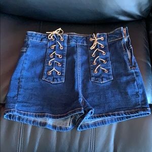 Cotton On High Waisted Denim Shorts